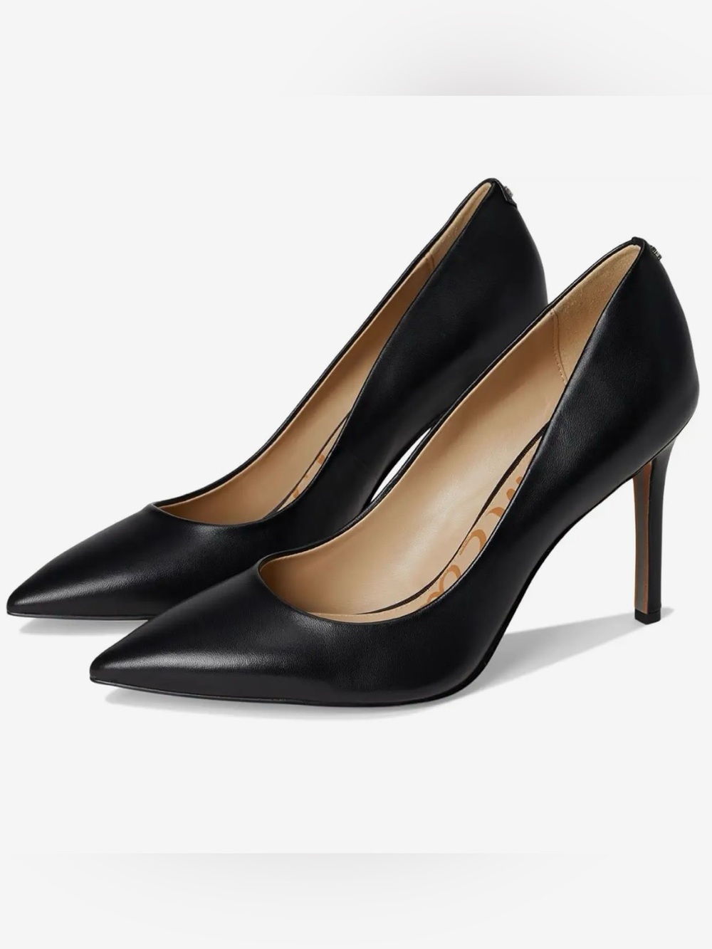 Sam Edelman Hazel Black Pointed Toe Leather Pumps